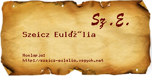 Szeicz Eulália névjegykártya